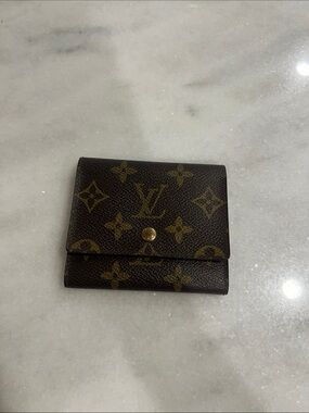 Vintage Louis Vuitton Monogram Compact Wallet in Brown and Gold